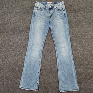 7 For All Mankind Womens 28 Blue B(air) Straight Leg Denim Jeans Medium Wash